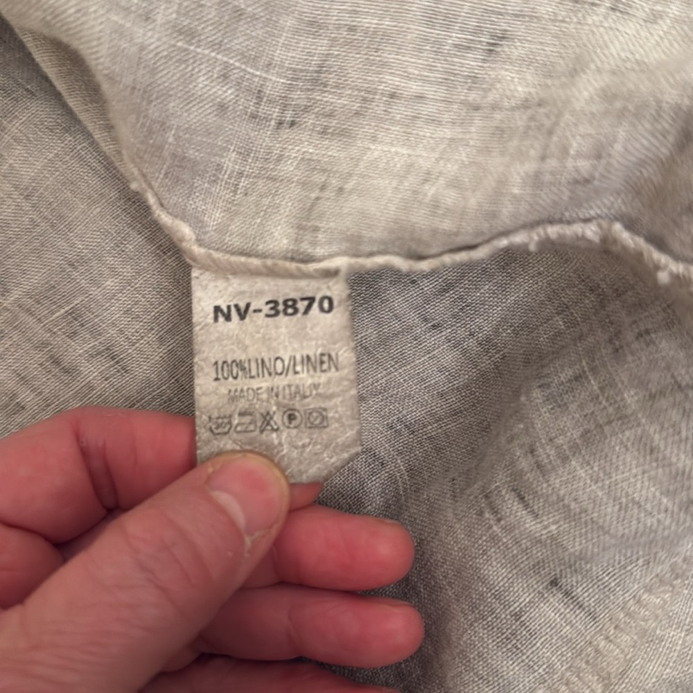 Women's Natural Linen Jean Style Jacket - Picture 3 of 3